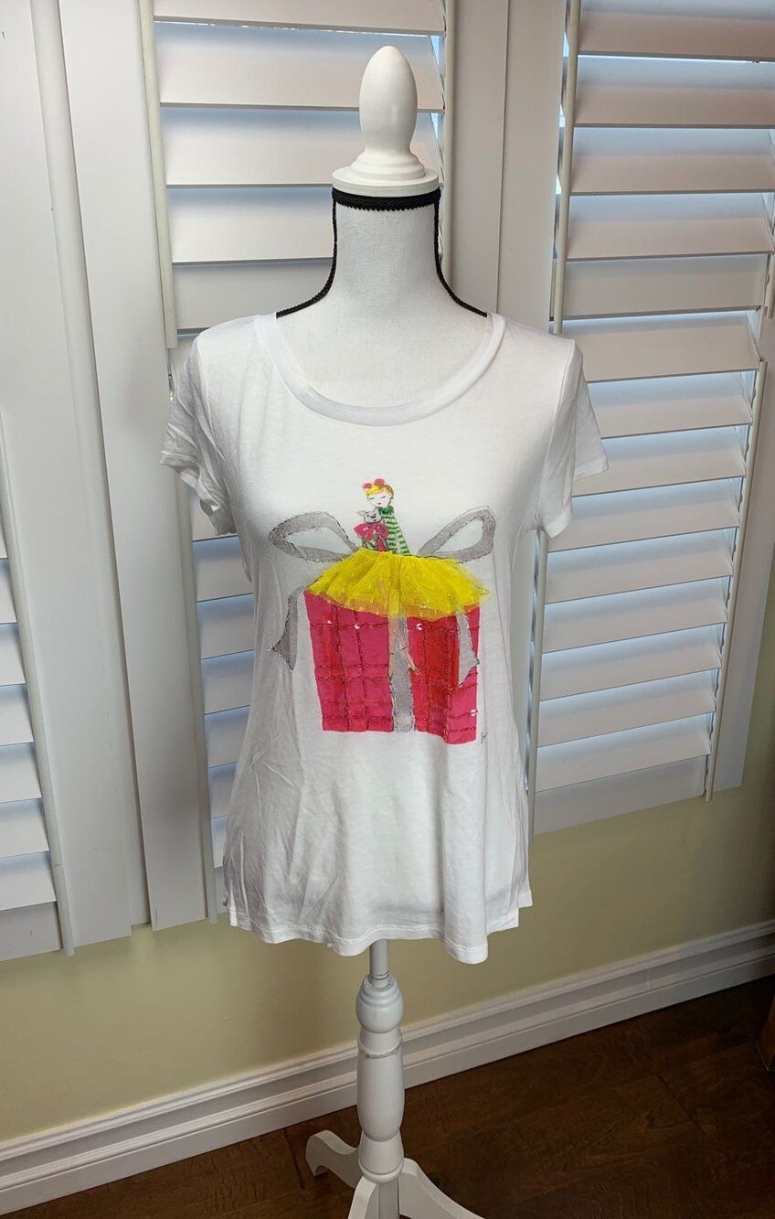 Ann Taylor Loft Lightweight w/Sequins T-Shirt - Size M (A128)